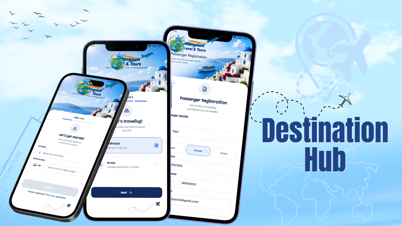 Destination Hub tour and travel booking platform